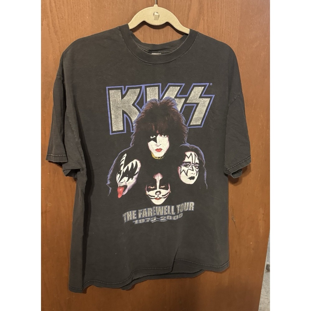 Vintage 2000 KISS The Farewell Tour T-Shirt Hanes Heavyweight Size XL GTub32 - Picture 1 of 7